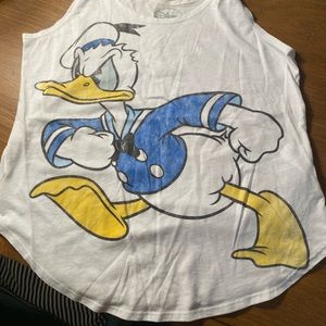 White Donald Duck Disney Tank Top